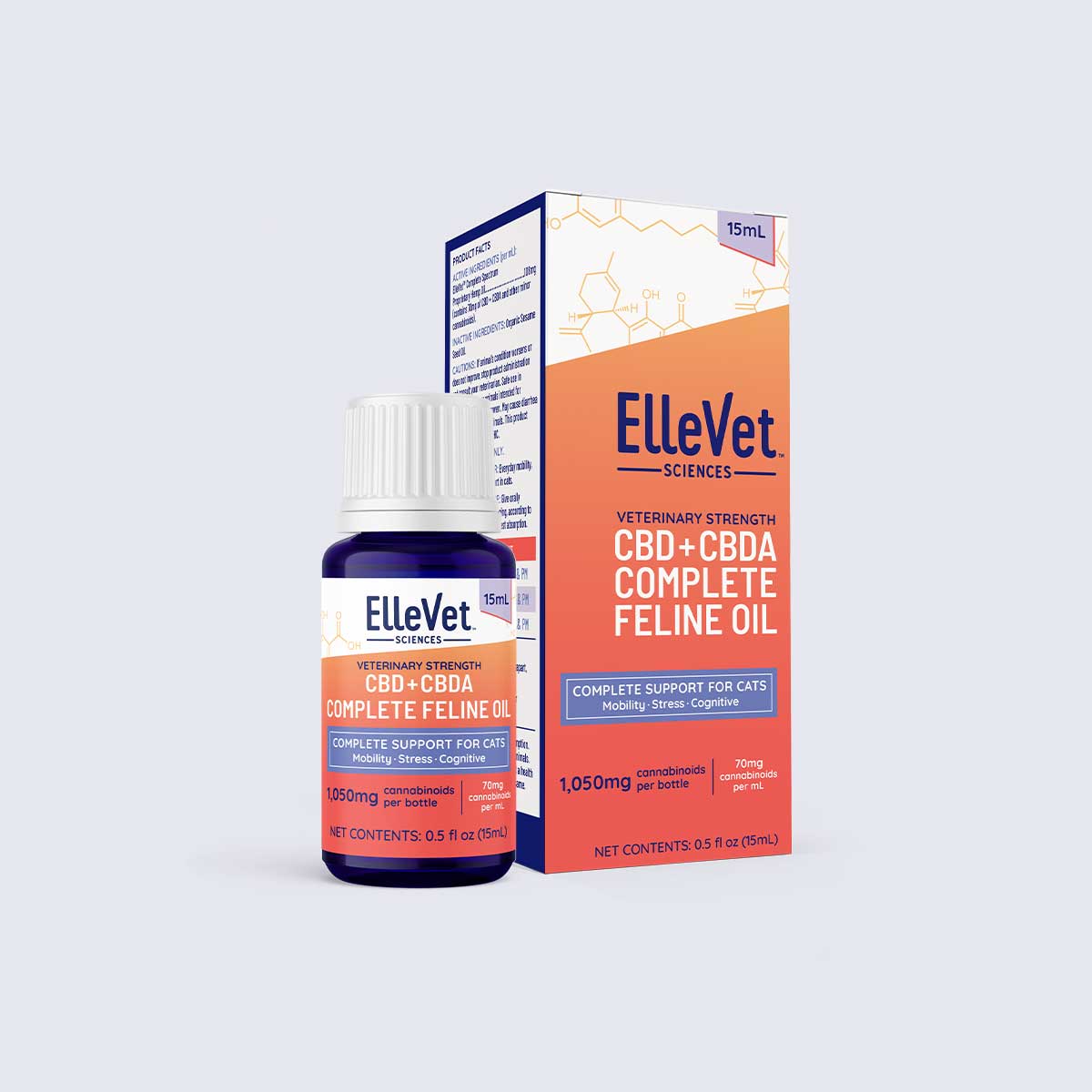 ElleVet Hemp CBD + CBDA Feline Oil